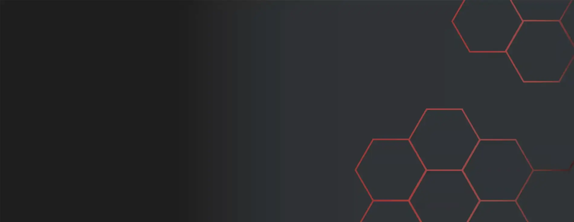 A large “pmw expo” logo in bold white and red. Hexagonal outlines are faintly visible in the background.